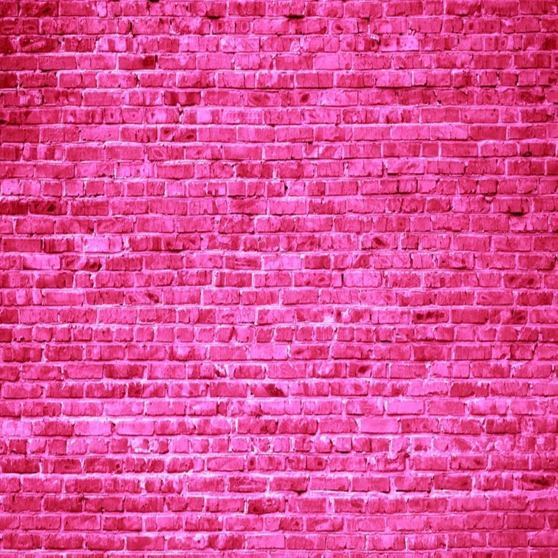AOFOTO 8x8ft Pink Brick Wall Backdrop Hot Pink Stone Brick Background for Girl Princess Kids Baby Shower Birthday Party Table Decoration Banner Wedding Artistic Portrait Wallpaper Photo Shoot Props - Image 1